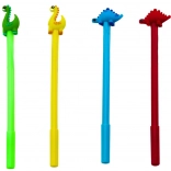 Dinosaur olovka s kuglicama Čep crna mina Mix crvena zelena 0,5 mm