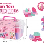 set mekanoih građevnih kocki 32 kom ružičasta s koferčićem