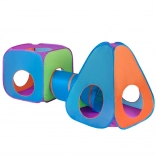 Dječji šator 3u1 s tunelom BABY MIX narančasto‑plavi