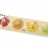 Drvene puzzle s ručkama Voće