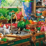 TREFL Puzzle Premium Plus: Čajanka s zaigranim mačićima 1000 dijelova