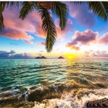 Dijamantno slikanje – zalazak sunca u raju 30 × 40 cm