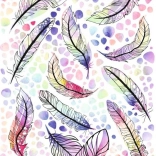 pegle naljepnice s perjem – veliki arak 20 × 30 cm