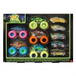 Set HOT WHEELS MONSTER TRUCKS 1:64 svijetleći u mraku, 10 kom