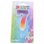 Rođendanska svijeća broj 7 Zvjezdice