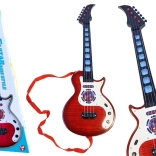 Električna gitara za djecu s melodijama i svjetlosnim efektima crvena