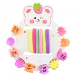 Set za kosu za male šminkerice – gumice i kopčice u obliku cvjetića