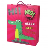 Papirnata darovna vrećica ružičasta 41,5 × 30 × 12 cm