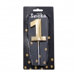 Party svijeća broj 1 zlatna