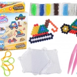 DIY set vodenih perlica – čarobne perlice, 8 boja, građevinska vozila