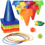 Woopie vanjski igraći set 3u1 – čunjevi, kolutovi i vrećice, 30 dijelova