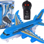 Daljinski upravljani plavi avion za djecu s LED osvjetljenjem