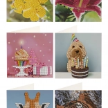 Dijamantno slikanje – čestitke 13 × 13 cm (set 2 kom)