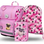 Set školskih potrepština BAGGL Šape: školska torba, pernica i vrećica