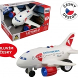 Zrakoplov ČSA s najavama kapetana i stjuardese na zamašnjak 20 cm