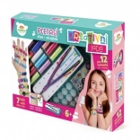 kreativni set za izradu narukvica s tkalačkim stanom i dodacima