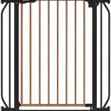 Dječja sigurnosna barijera LIONELO Truus Slim Black Carbon Natural