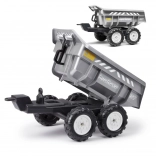 Prikolica Super dumper četverokotačna siva