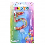 Party svijeća broj 5 – crtice