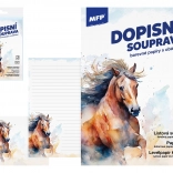 Pisaći papir s motivom konja – šareni set
