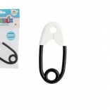 Dječja zvečka u obliku igle od bijelo-crne plastike