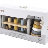 VIGA PolarB drvena piramida i palica s pingvinom Montessori