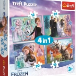 Frozen Puzzle 4u1 (12, 15, 20, 24 dijelova) - Prekrasan svijet