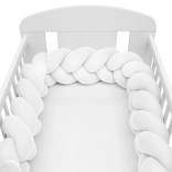 Mušelinasta pletenica zaštitna za krevetić bijela