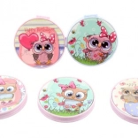 Džepno dvostruko zrcalo sa sovičicama 7 cm