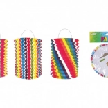 Papirnati lampion duginih boja, cilindar 16 cm
