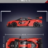 Konstrukcijski set sportski auto narančasti 1372 kom