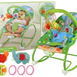Dječja ležaljka i stolica za ljuljanje 2-u-1 sa zvukovima i vibracijama – zelena