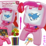 Dvostrana ploča za crtanje s projektorom – ružičasta