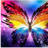 Dijamantno slikanje Šareni leptir 30 × 40 cm