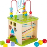 Small Foot drvena motorička kocka s labirintom 5u1