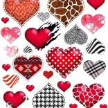 Mali listić naljepnica u obliku srca