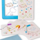 Neonska LED ploča za crtanje za djecu sa šablonama i markerima