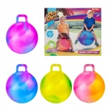 Skakaća lopta s ručkom 45 cm šarena