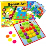 Kreativna mozaika s obojenim klinčićima za djecu