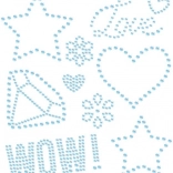 Gumene naljepnice s kamenčićima za peglanje WOW