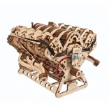 Ugears 3D drveni mehanički puzzle motor V8