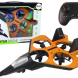 Narančasto-crni RC misaoni zrakoplov s daljinskim upravljanjem