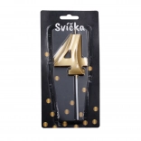 Zlatna party svijeća broj 4