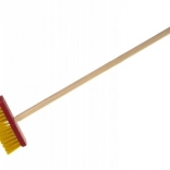 Teddies crvena dječja metla s drvenom drškom