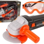 Dječji set alata s baterijskom brusilicom i zaštitnim naočalama