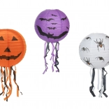 Papirnati halloween lampion kugla sa resicama 30 cm, 3 motiva