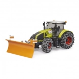 Bruder traktor Claas Axion 950 sa snježnim lancima i ralicom