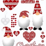 Božićne naljepnice za glačanje Gnomovi