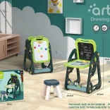 Višenamjenska dječja ploča 3+ magnetska + kredna + stolica + materijali za pisanje