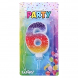 Party svijeća broj 6 Zvijezde